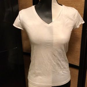 White fitted T-shirt from Ann Taylor